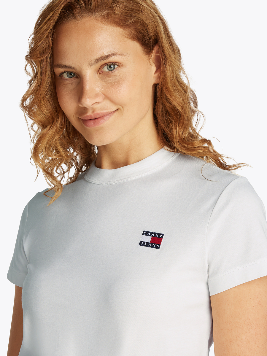 T-shirt van het merk Tommy Jeans in het Ecru