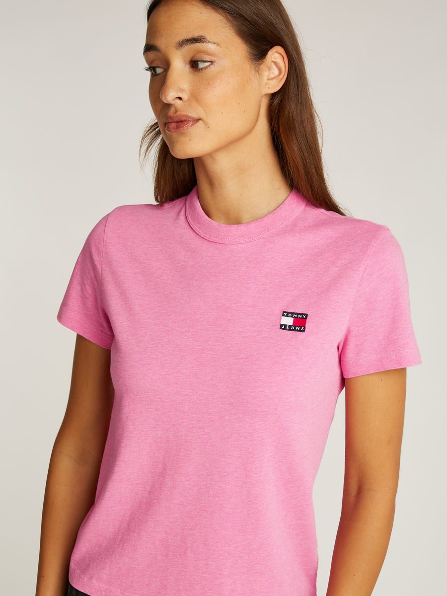 T-shirt van het merk Tommy Jeans in het Roze