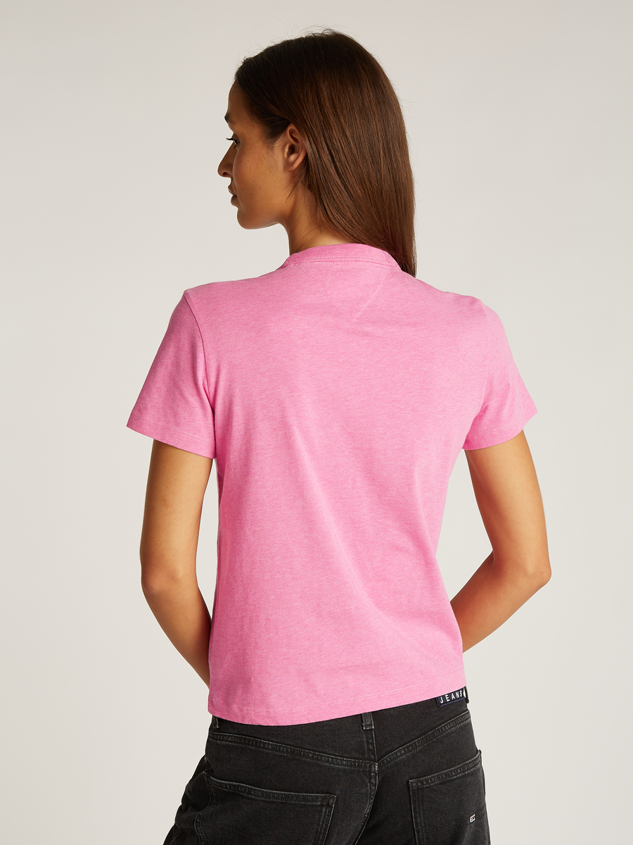 T-shirt van het merk Tommy Jeans in het Roze