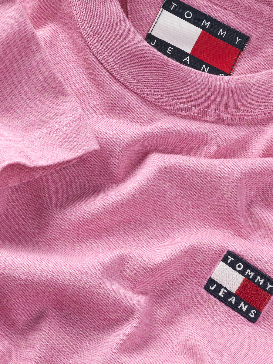 T-shirt van het merk Tommy Jeans in het Roze