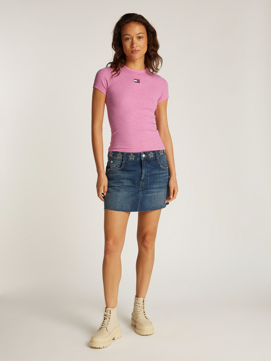 T-shirt van het merk Tommy Jeans in het Roze