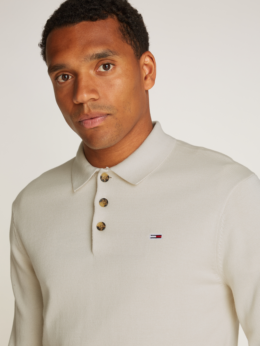 Polo van het merk Tommy Jeans in het Beige