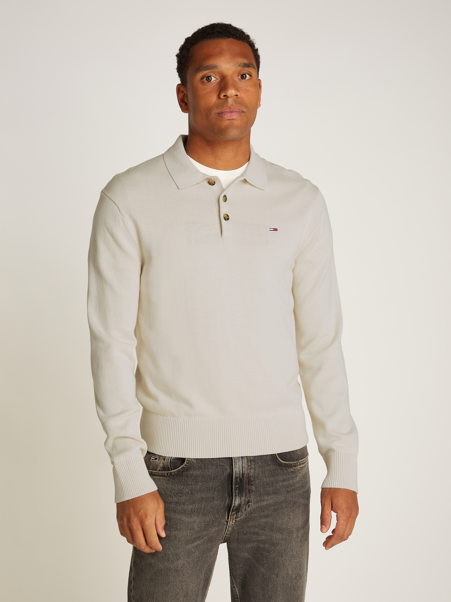 Polo van het merk Tommy Jeans in het Beige