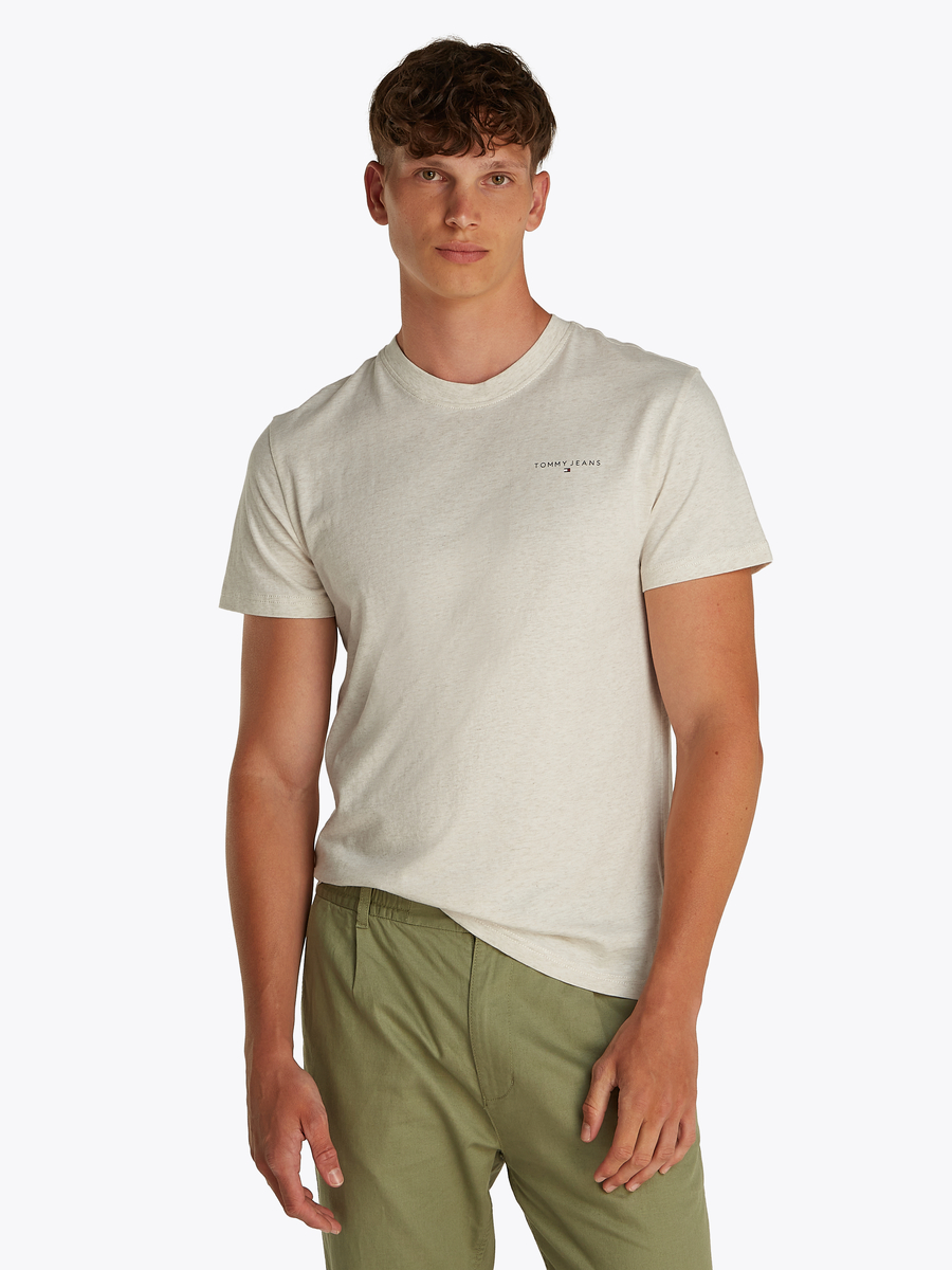 T-shirt van het merk Tommy Jeans in het Ecru