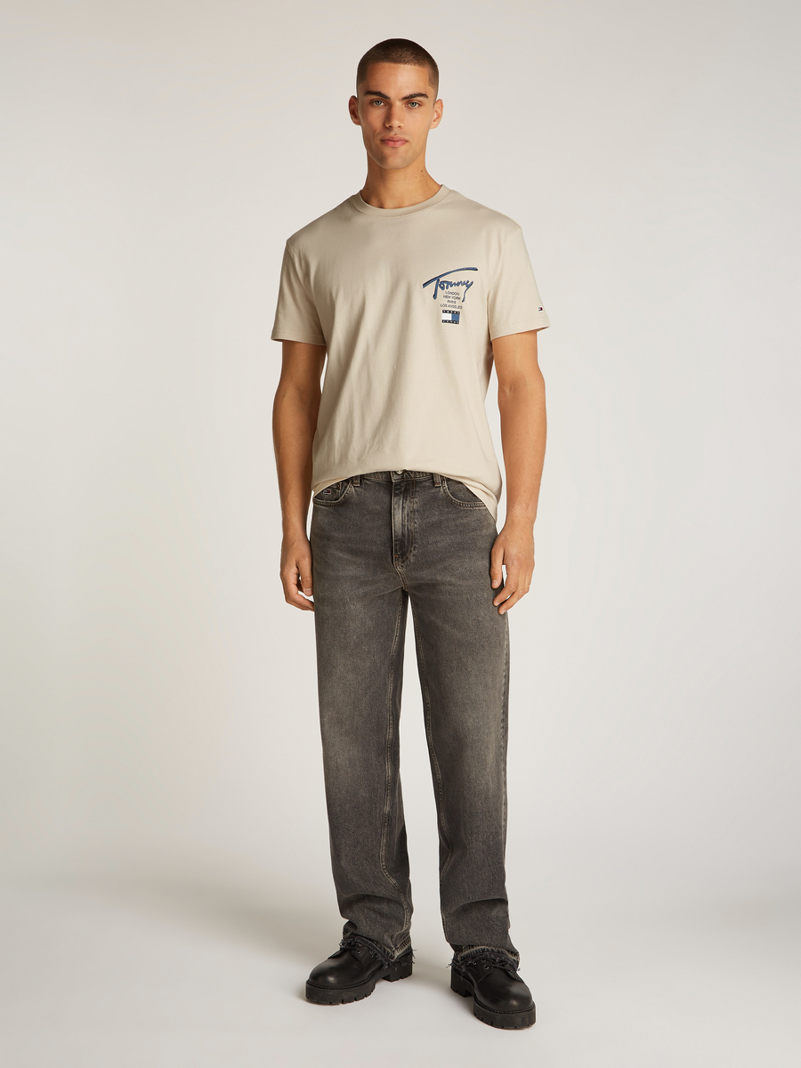 T-shirt van het merk Tommy Jeans in het Beige