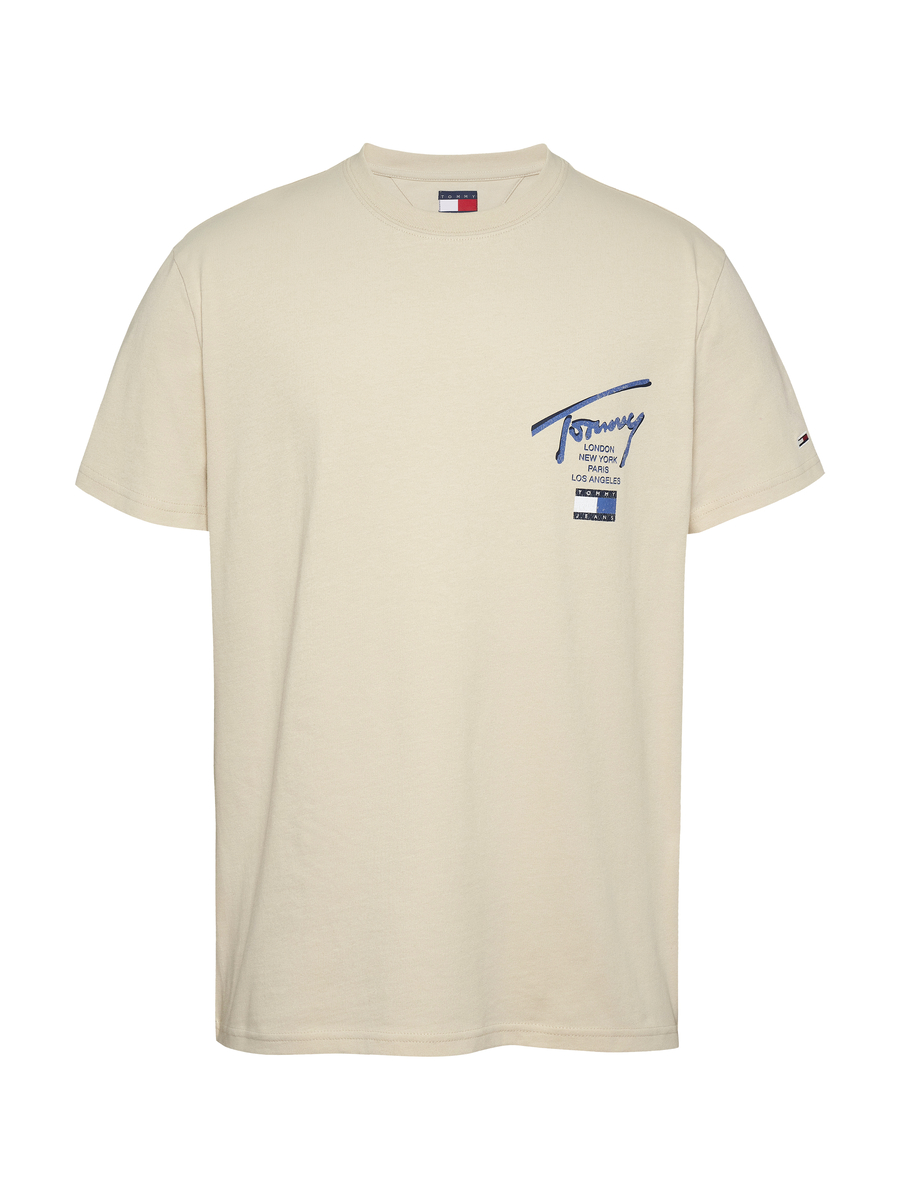 T-shirt van het merk Tommy Jeans in het Beige