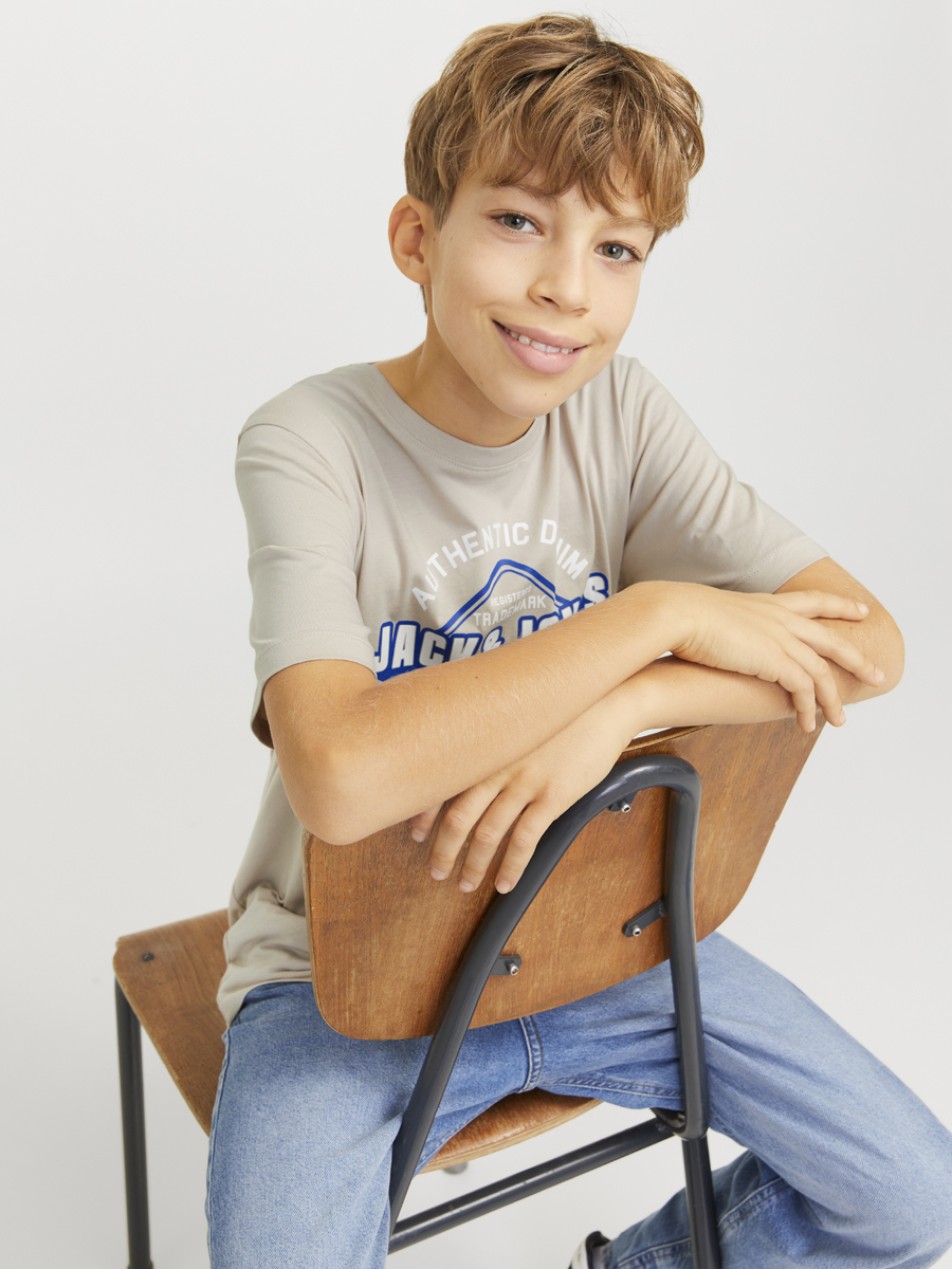 T-shirt van het merk Jack & Jones Junior in het Ecru