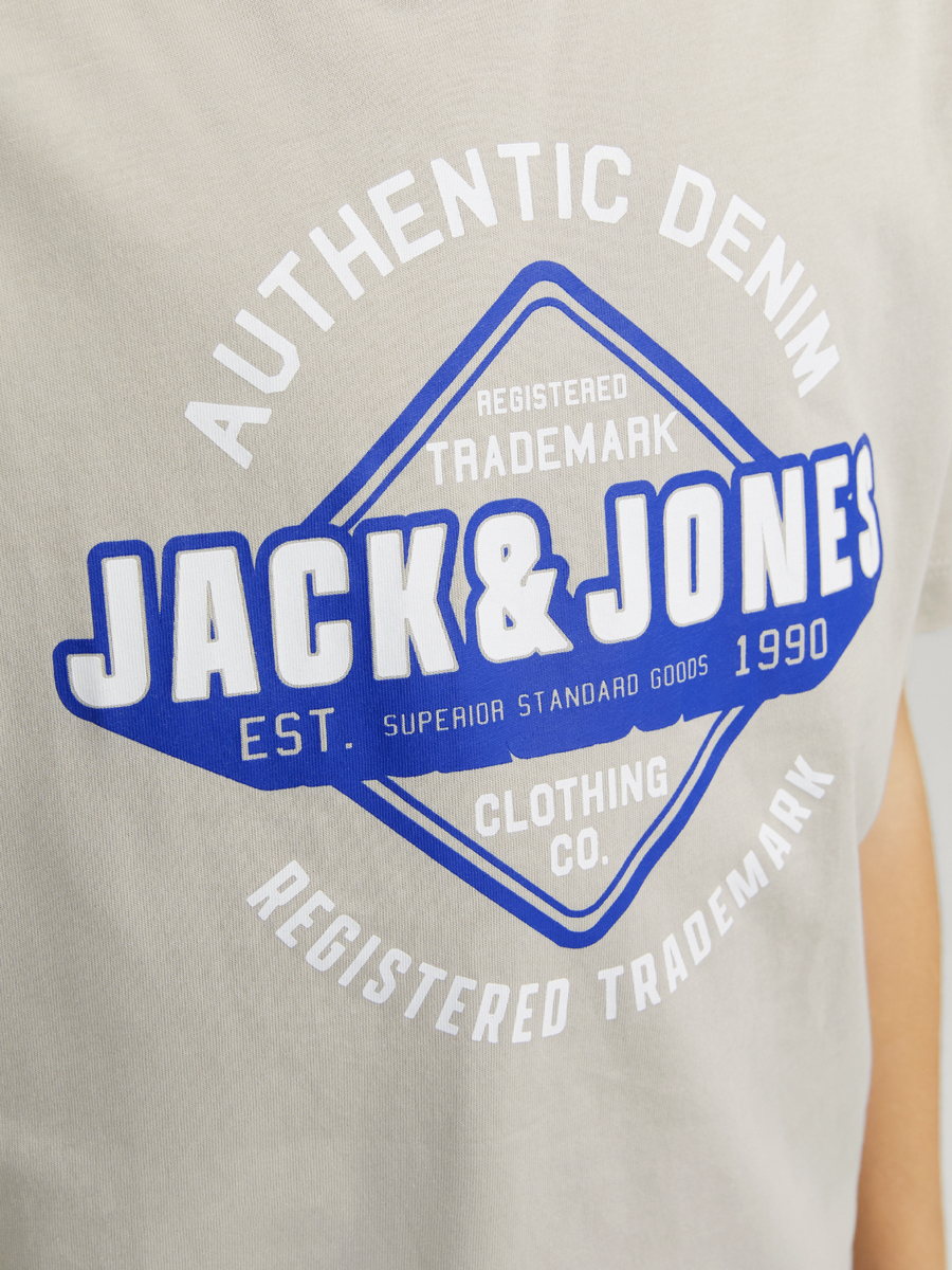T-shirt van het merk Jack & Jones Junior in het Ecru