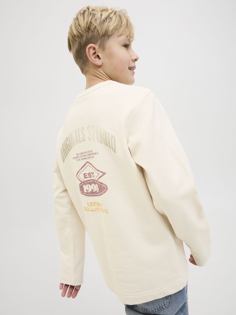 Sweater van het merk Jack & Jones Junior in het Ecru