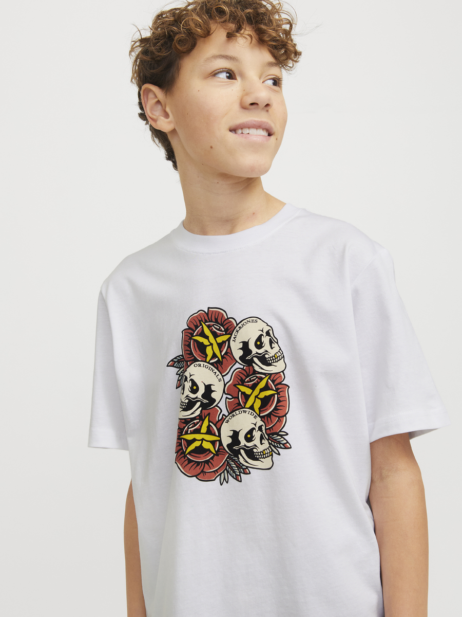 T-shirt van het merk Jack & Jones Junior in het Wit