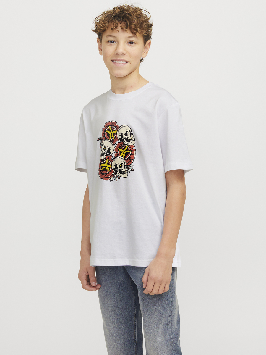 T-shirt van het merk Jack & Jones Junior in het Wit