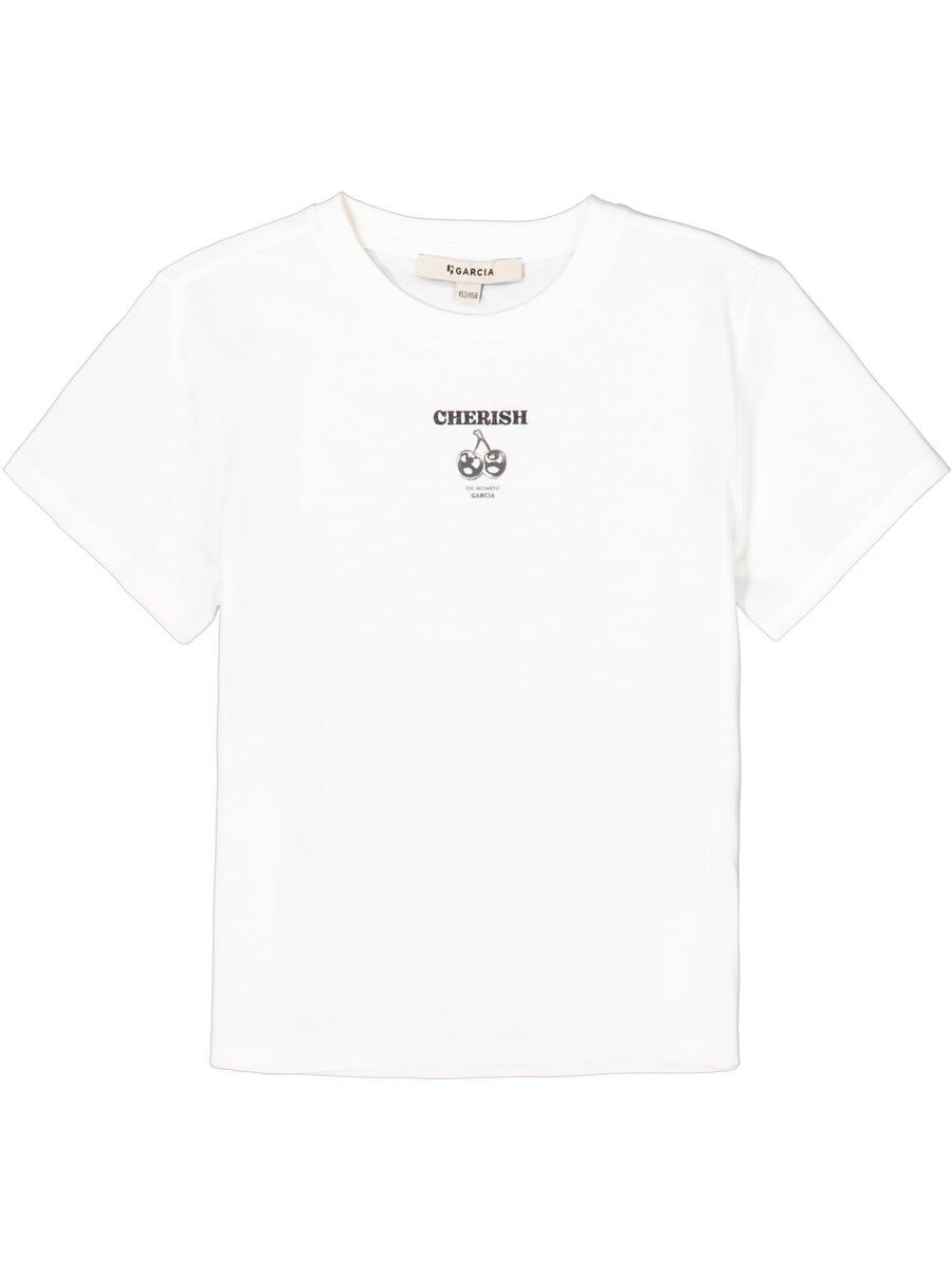 T-shirt van het merk Garcia in het Ecru