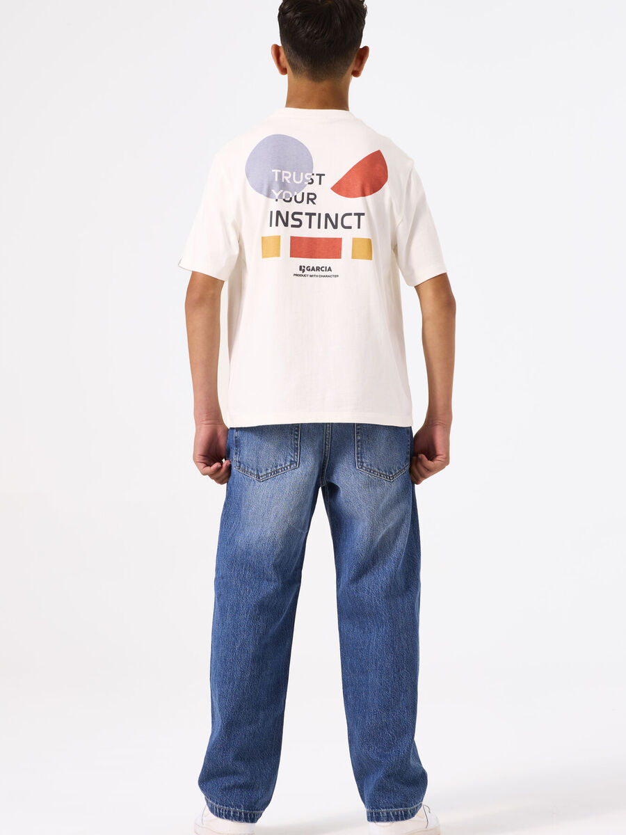 T-shirt van het merk Garcia in het Ecru