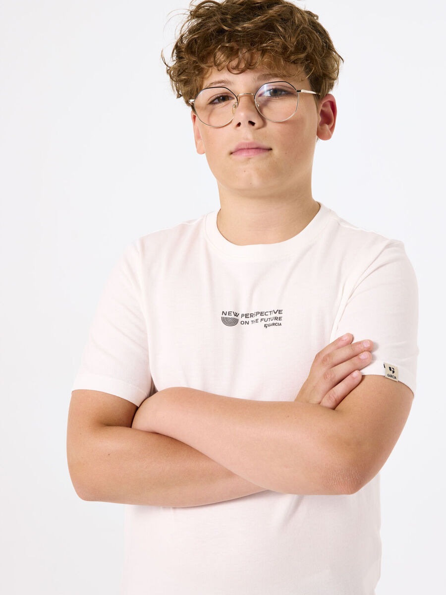 T-shirt van het merk Garcia in het Ecru