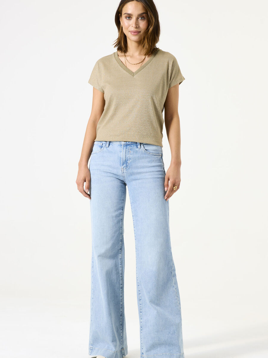 T-shirt van het merk Garcia in het Beige