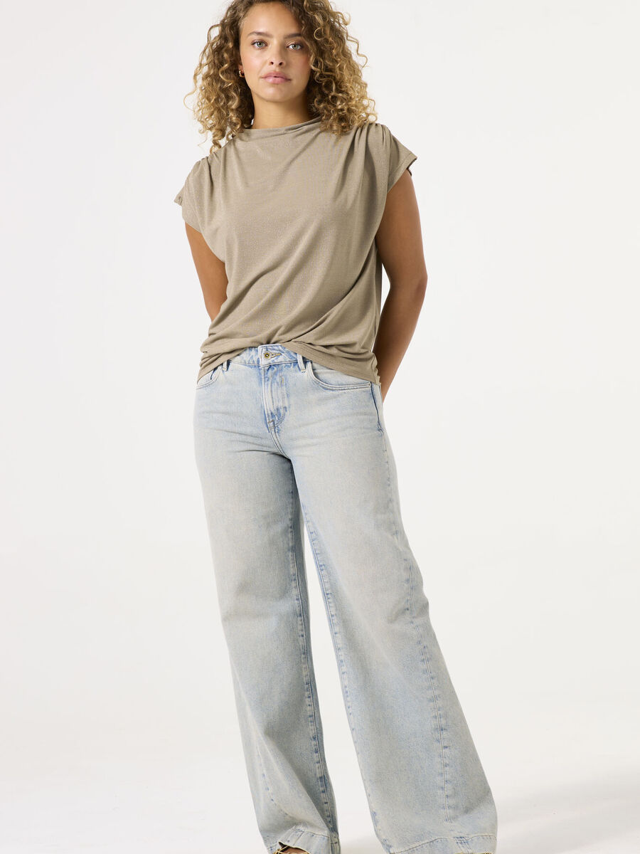 T-shirt van het merk Garcia in het Beige