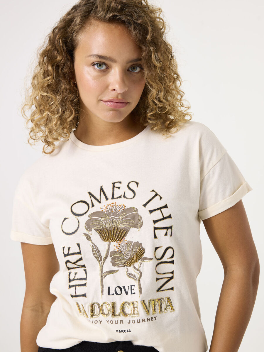 T-shirt van het merk Garcia in het Wit