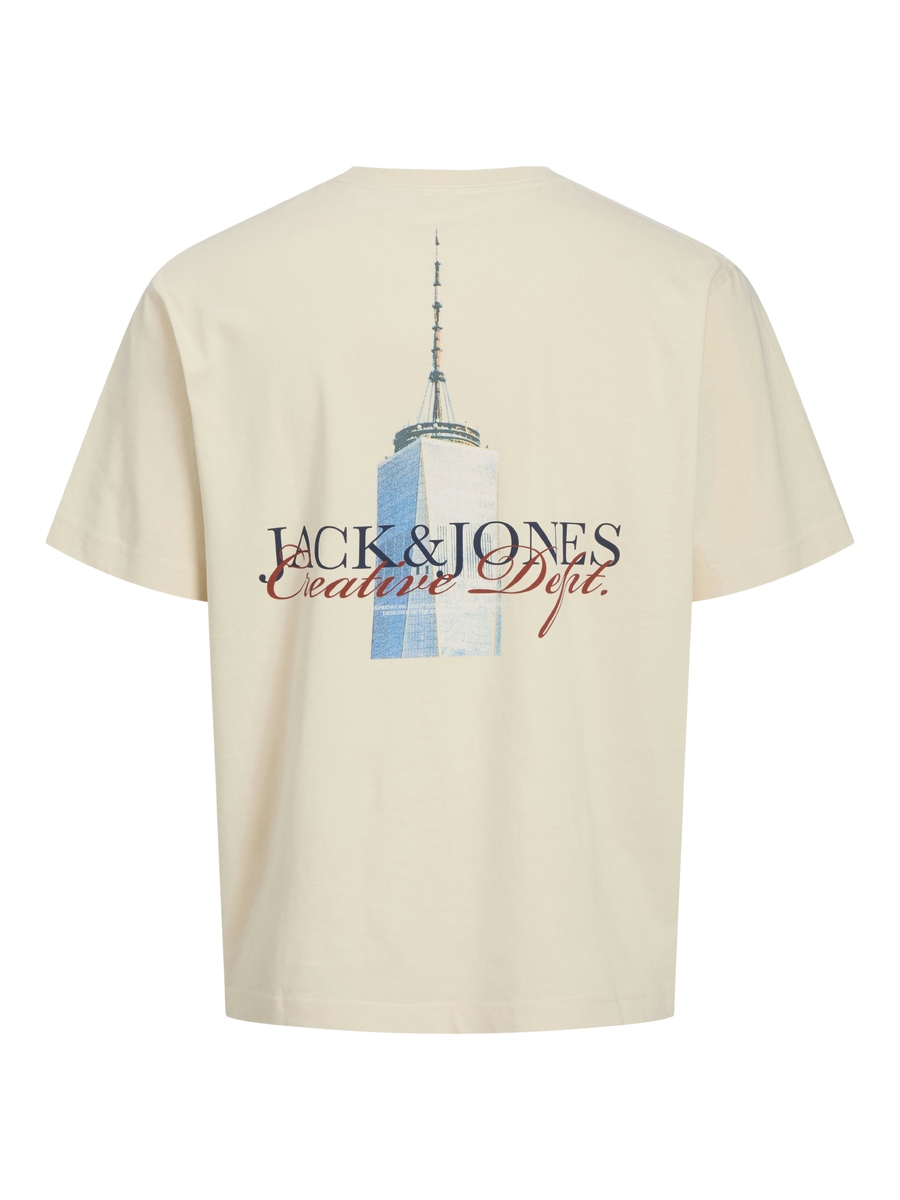 T-shirt van het merk Jack & Jones in het Ecru