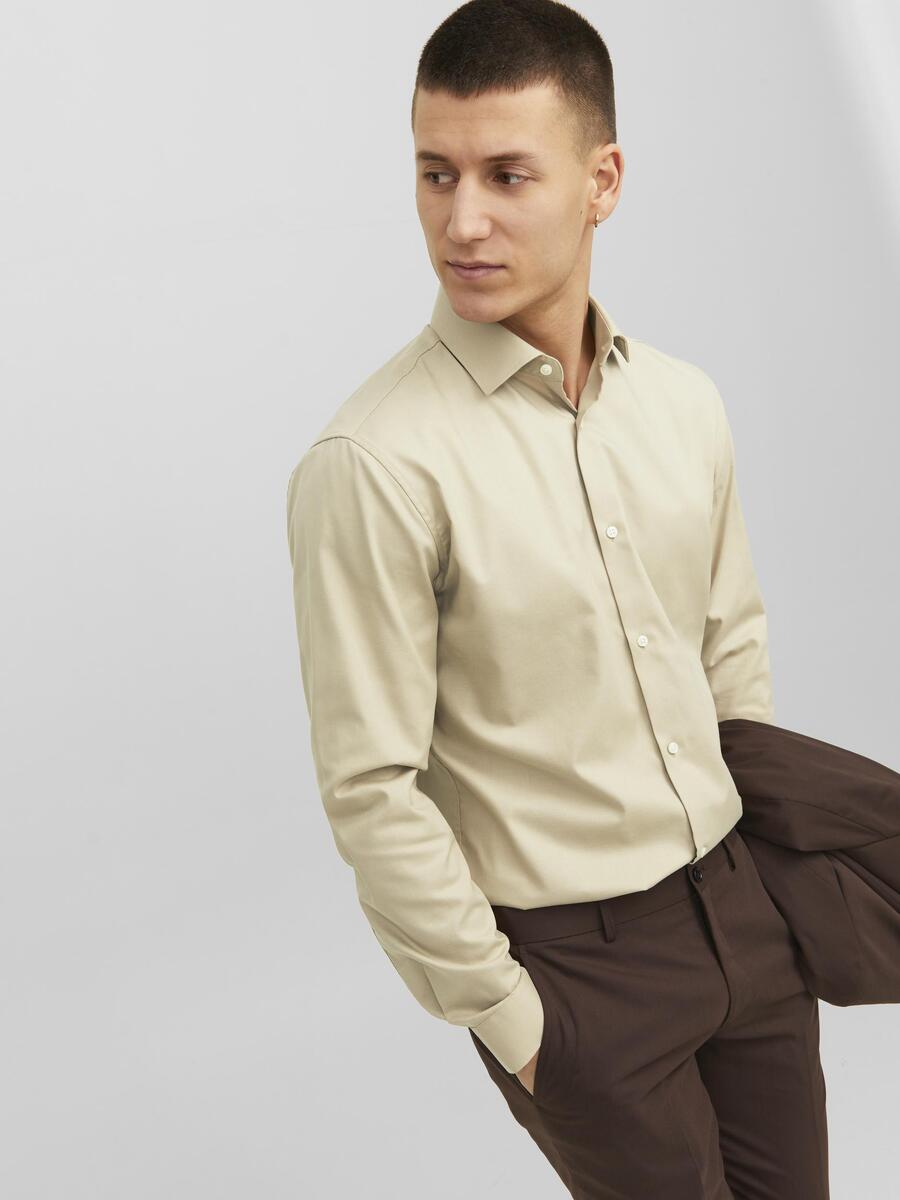 Hemd van het merk Jack & Jones Premium in het Beige