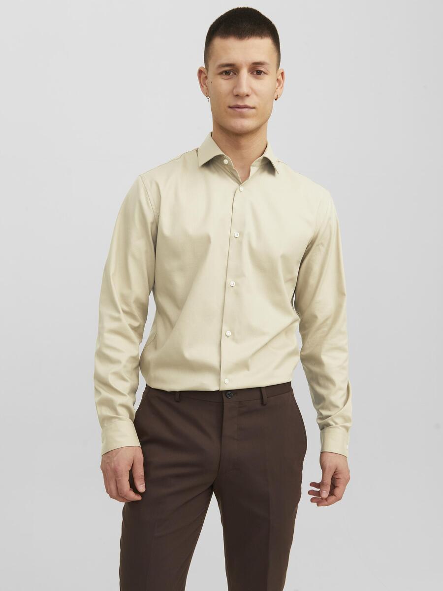 Hemd van het merk Jack & Jones Premium in het Beige