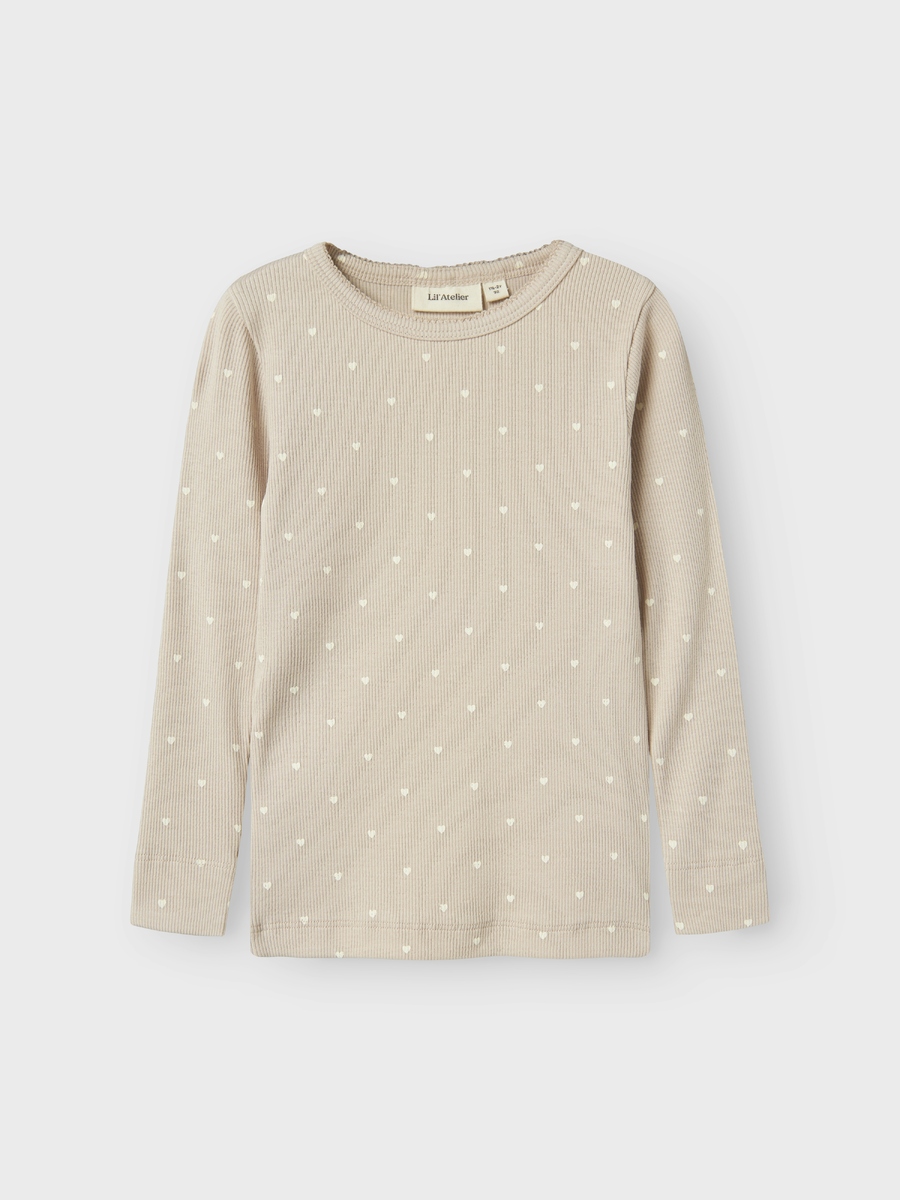 T-shirt van het merk Lil' Atelier in het Beige