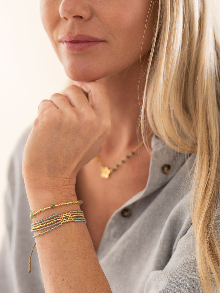 Bracelet van het merk A Beautiful Story in het Groen