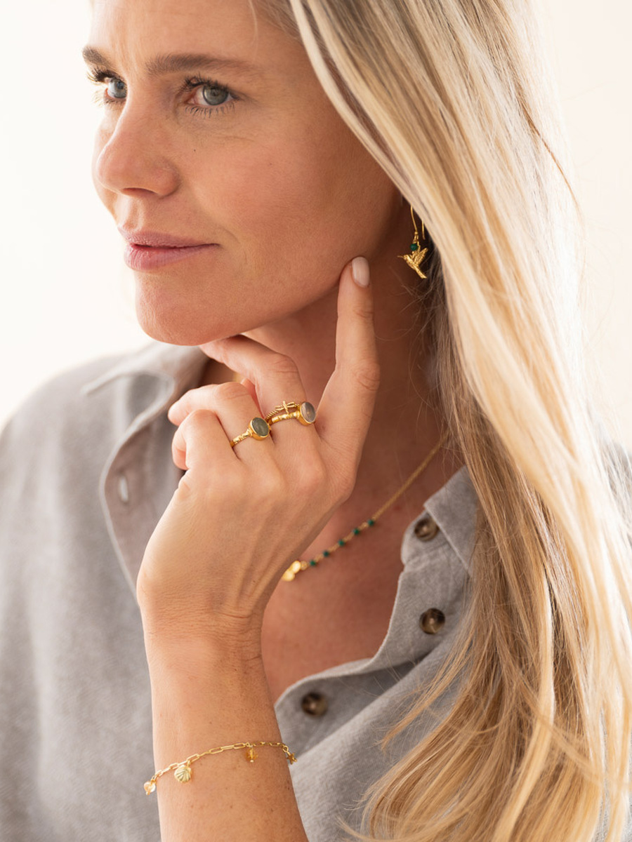Ring van het merk A Beautiful Story in het Groen