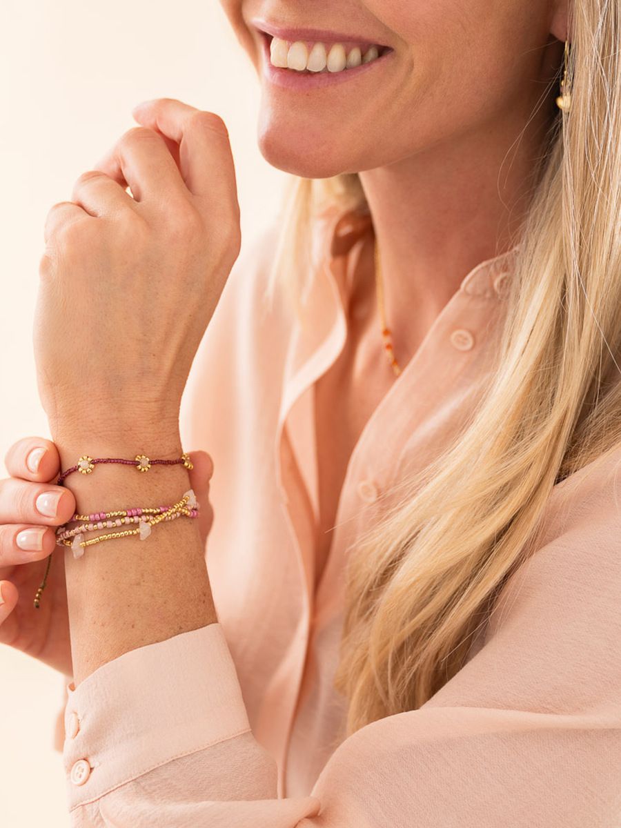 Bracelet van het merk A Beautiful Story in het Roze