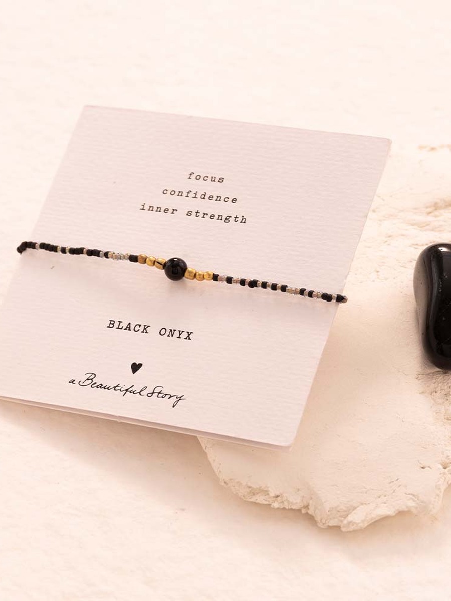Bracelet van het merk A Beautiful Story in het Zwart