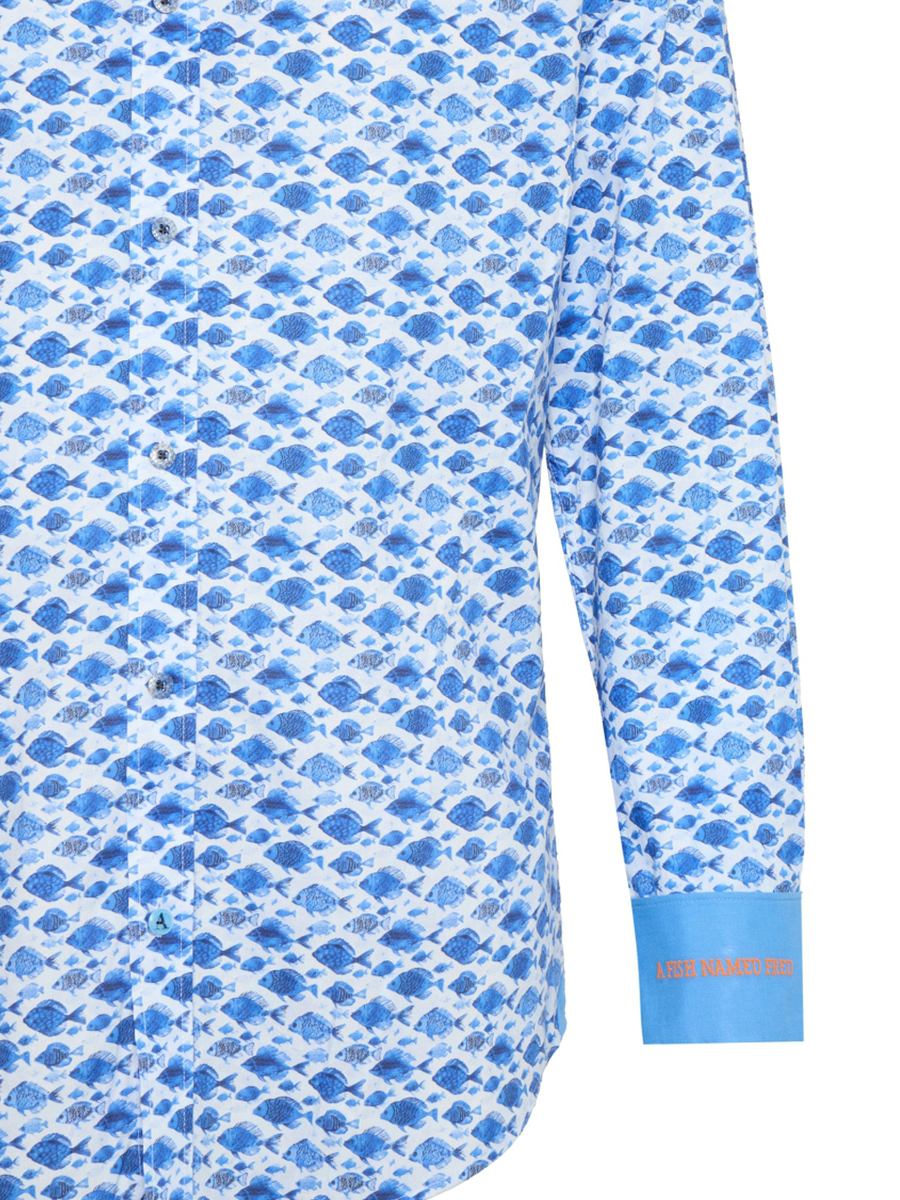 Hemd van het merk A Fish Named Fred in het Blauw