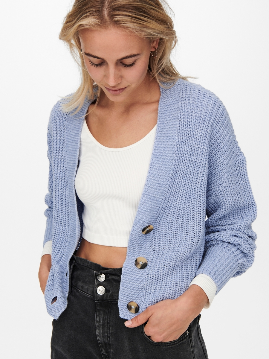 Cardigan van het merk Only in het Blauw