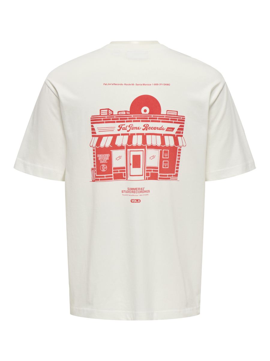 T-shirt van het merk Only & Sons in het Ecru