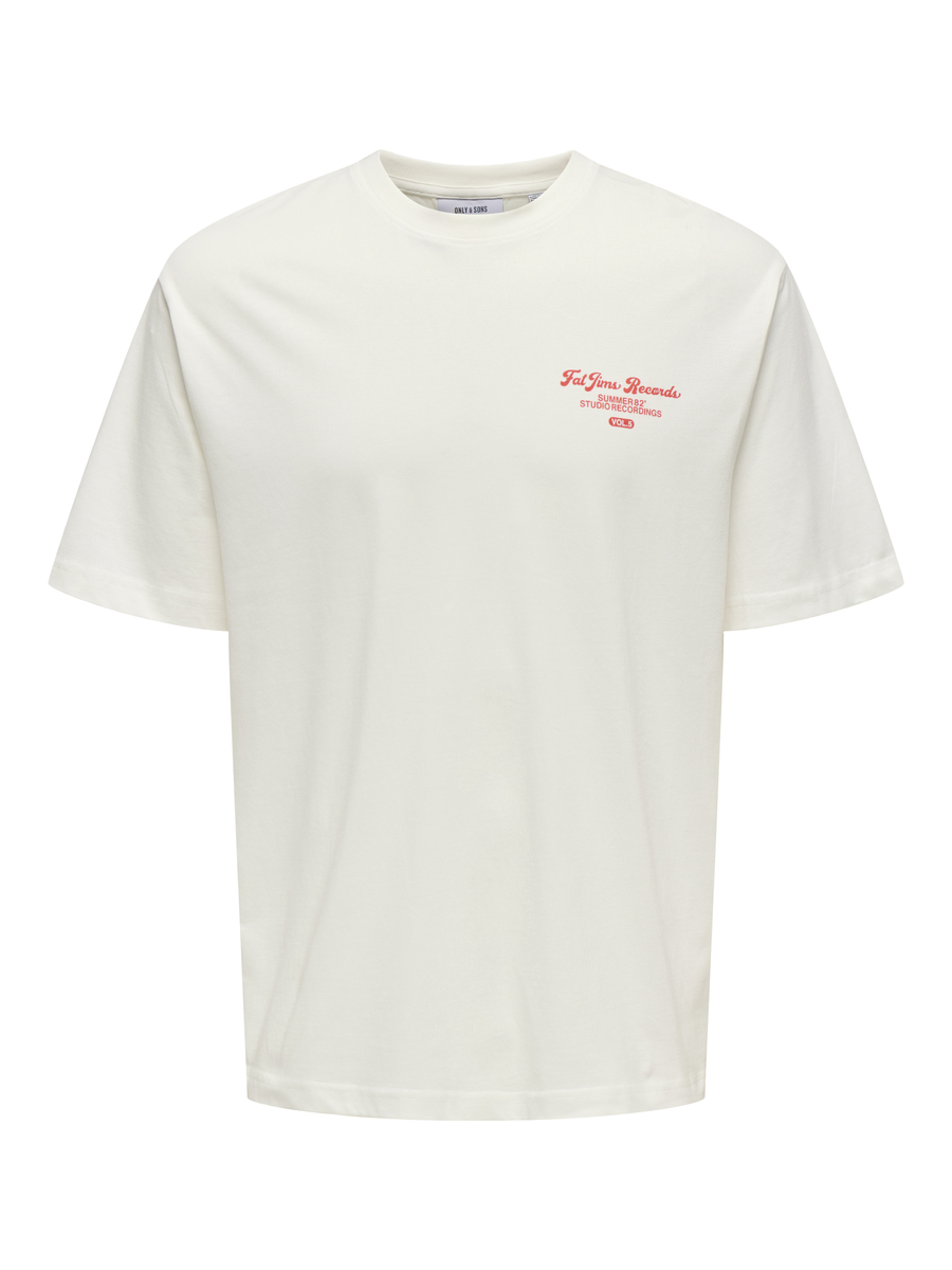 T-shirt van het merk Only & Sons in het Ecru