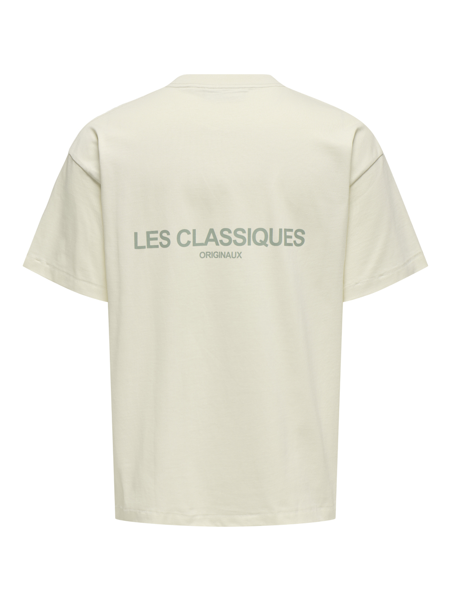 T-shirt van het merk Only & Sons in het Ecru
