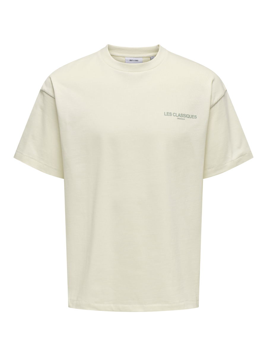 T-shirt van het merk Only & Sons in het Ecru