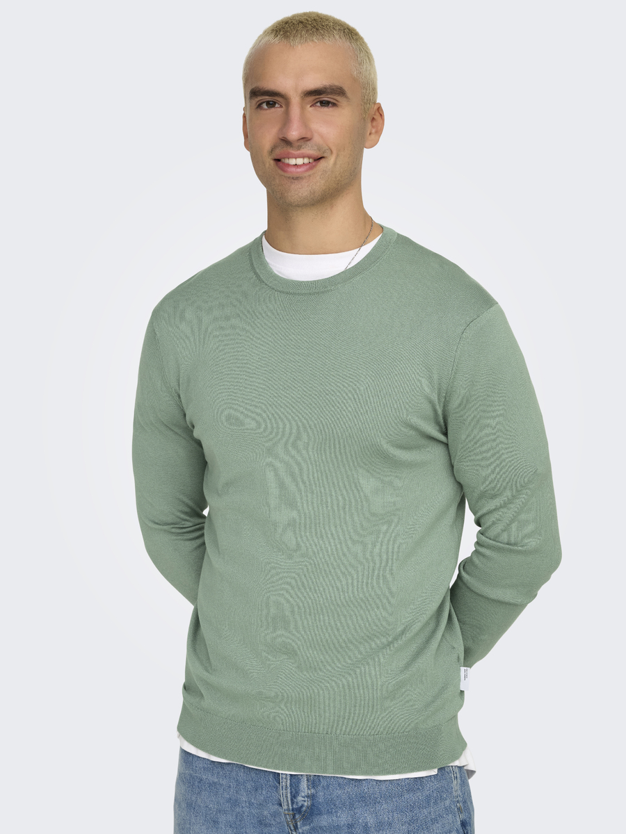 Pull van het merk Only & Sons in het Groen
