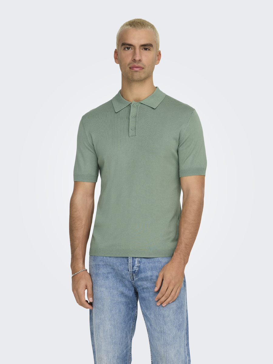 Polo van het merk Only & Sons in het Groen