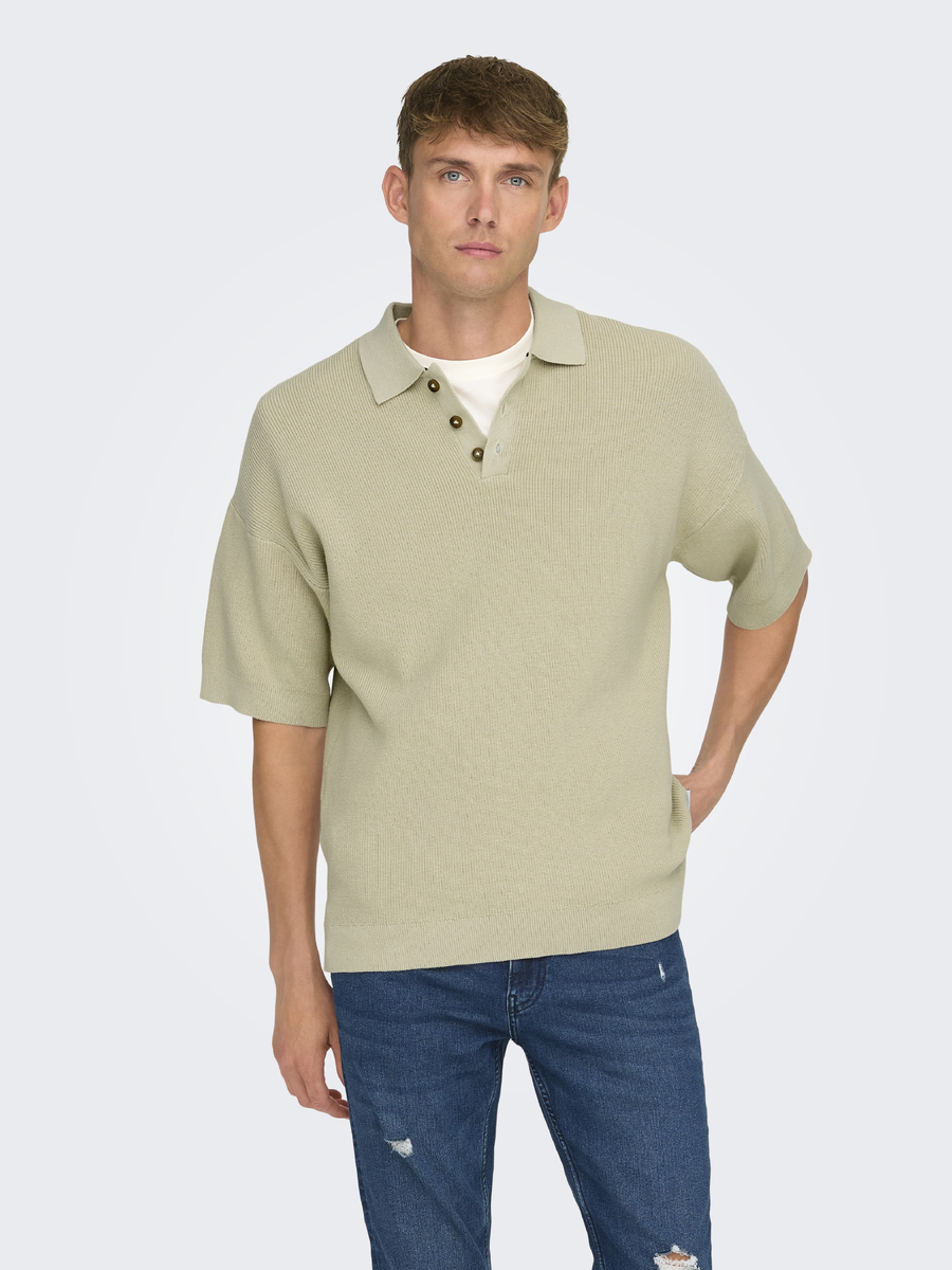 Polo van het merk Only & Sons in het Beige