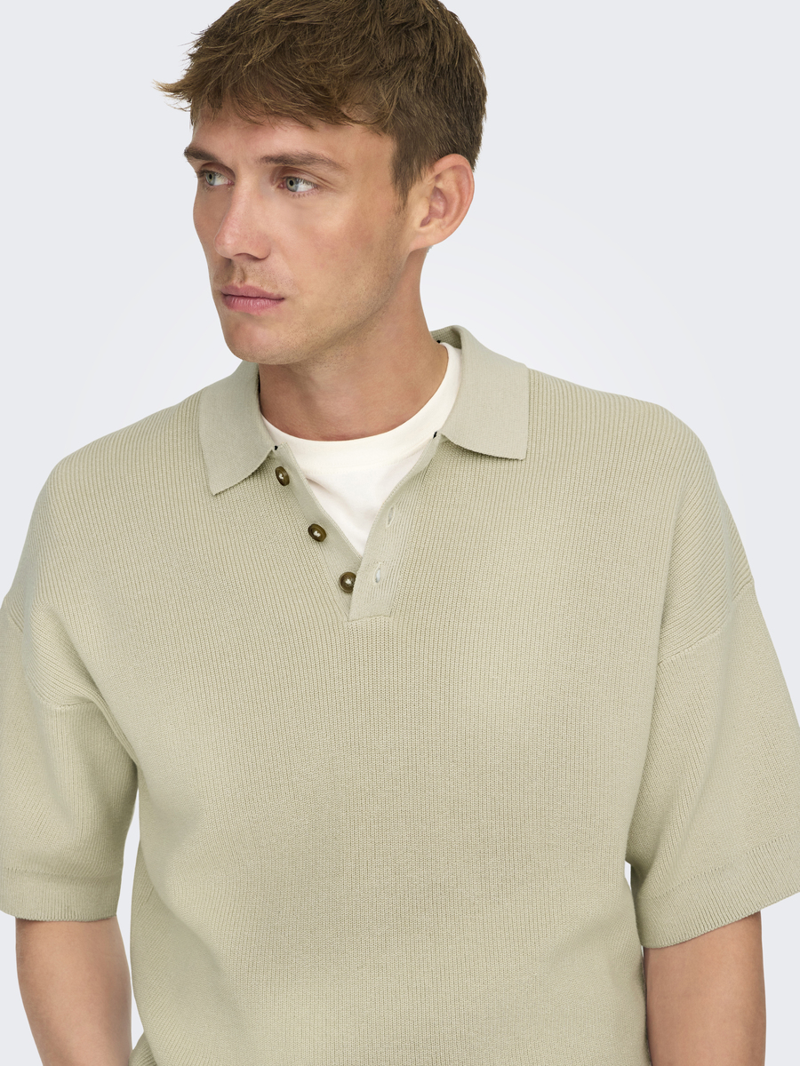Polo van het merk Only & Sons in het Beige