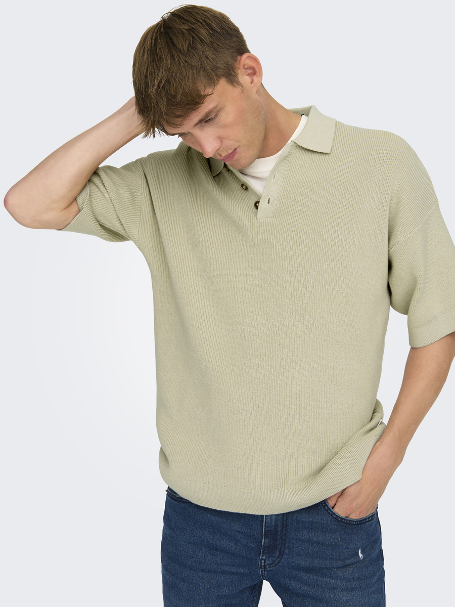 Polo van het merk Only & Sons in het Beige