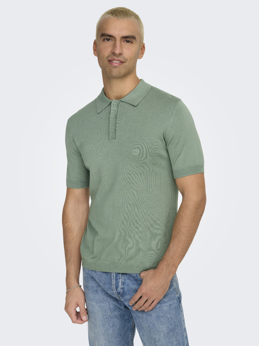 Polo van het merk Only & Sons in het Groen