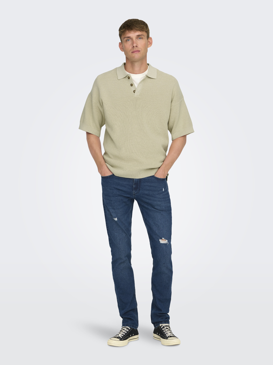 Polo van het merk Only & Sons in het Beige