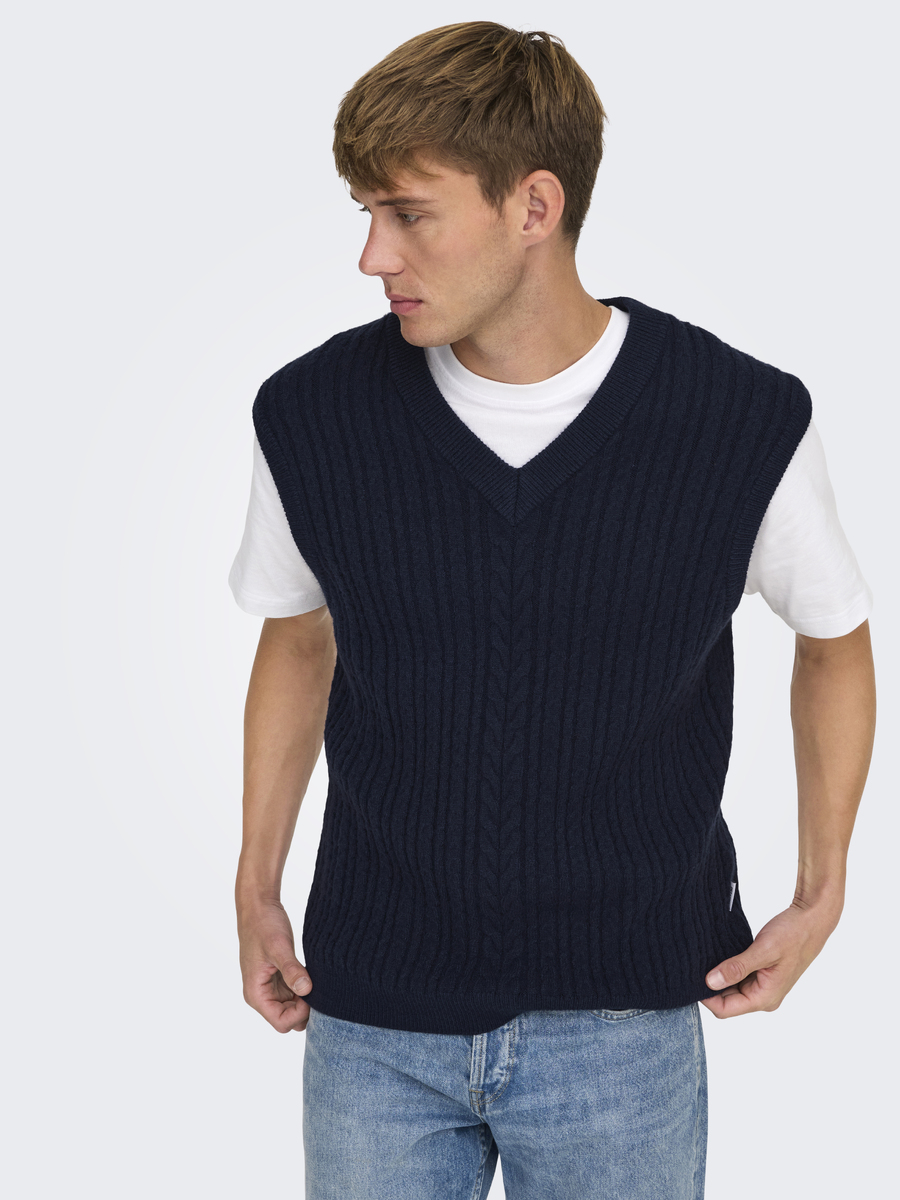 Debardeur van het merk Only & Sons in het Marine