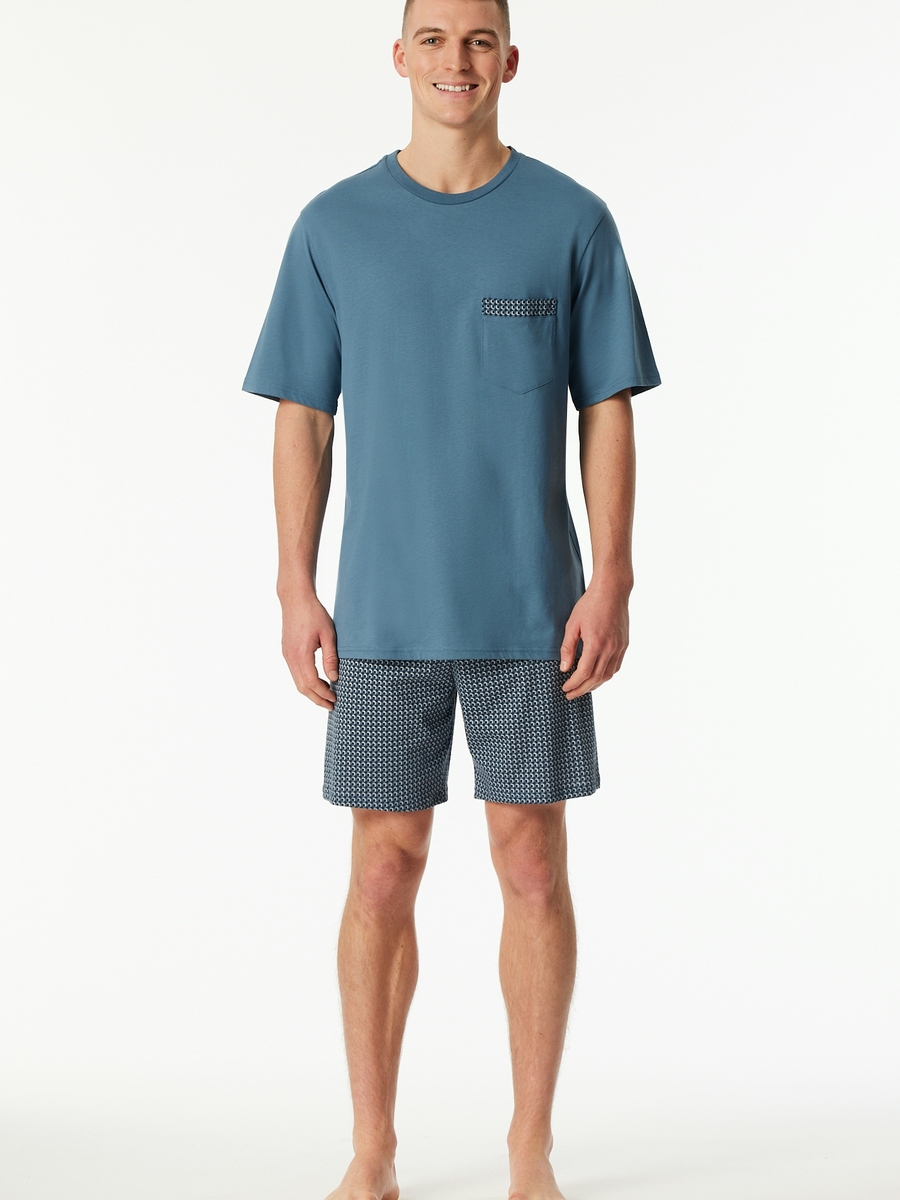 Pyjama van het merk Schiesser in het Blauw