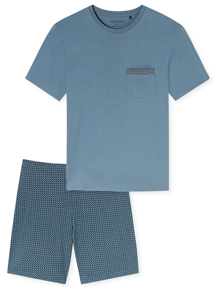 Pyjama van het merk Schiesser in het Blauw