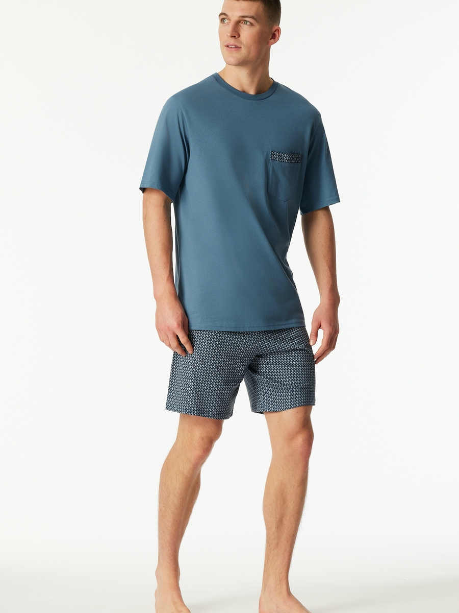 Pyjama van het merk Schiesser in het Blauw