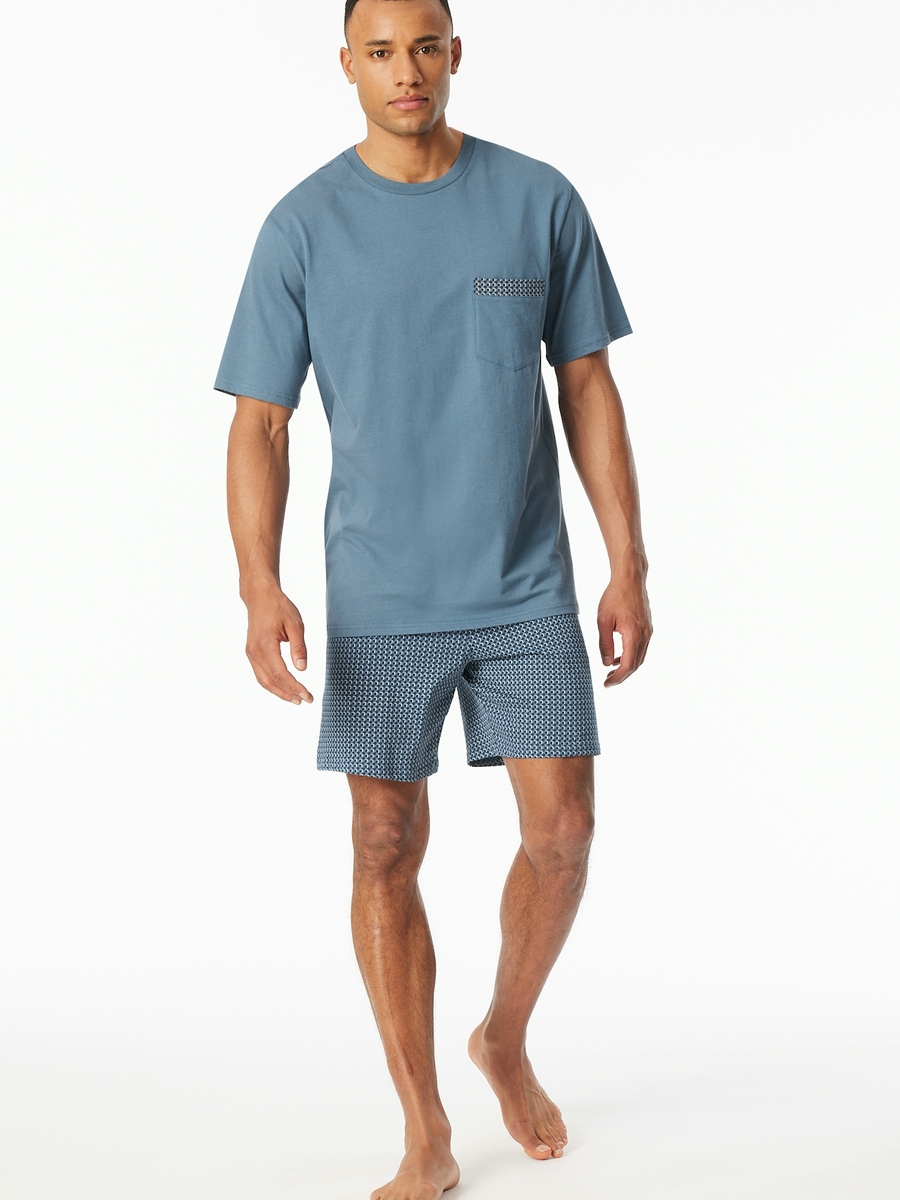 Pyjama van het merk Schiesser in het Blauw