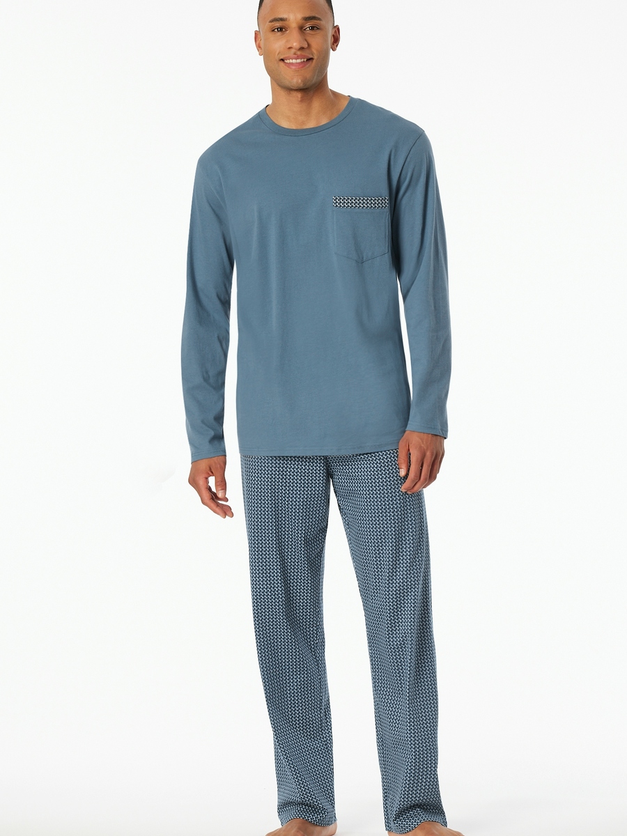 Pyjama van het merk Schiesser in het Blauw