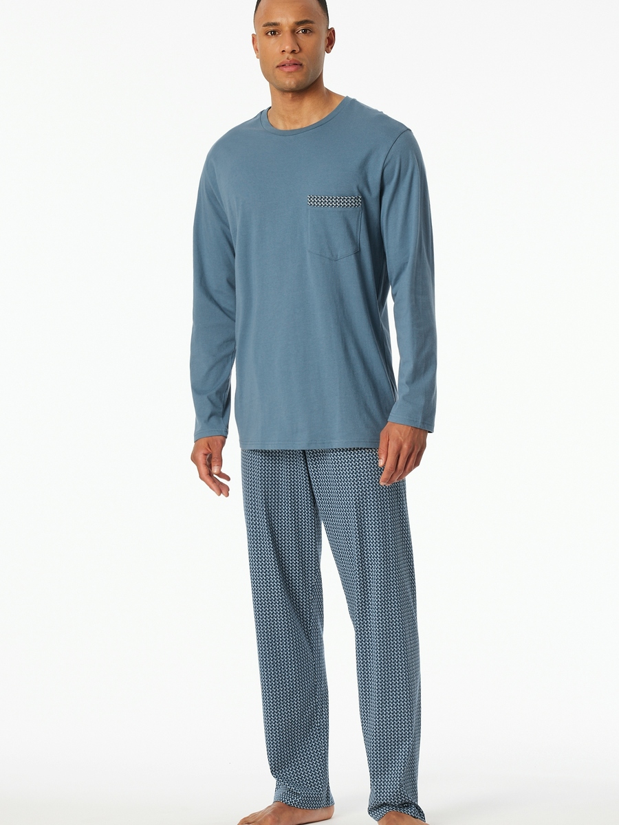 Pyjama van het merk Schiesser in het Blauw