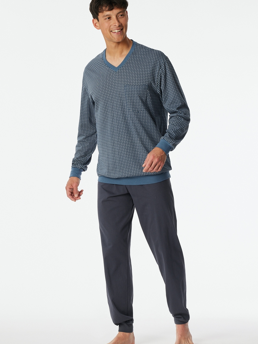 Pyjama van het merk Schiesser in het Blauw